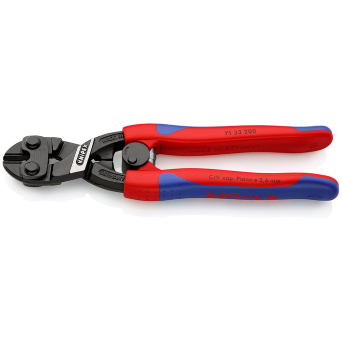 KNIPEX 8" CoBolt High Leverage Compact Bolt Cutters-Notched Blade