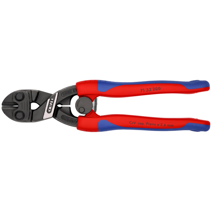 KNIPEX 8" CoBolt High Leverage Compact Bolt Cutters-Notched Blade