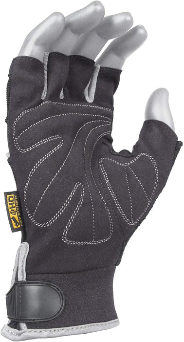 DeWALT (DPG230L) Technicians Fingerless Synthetic Leather Glove, Black, Large