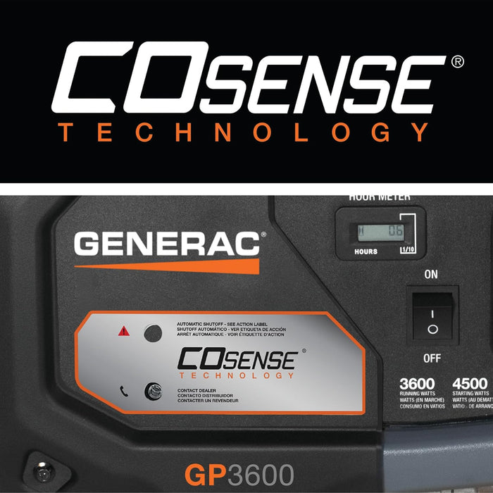 Generac GP Series GP3600 Portable Generator (Model 7722)