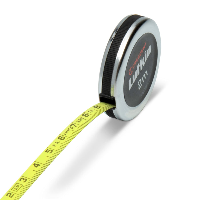 Crescent Lufkin 6mm x 2m Executive Diameter Yellow Clad A20 Blade Pocket Tape Measure