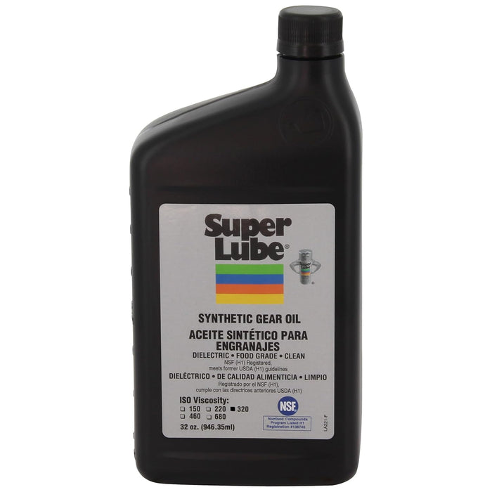 Super Lube Synthetic Gear Oil, ISO 320, 1 Qt., Translucent