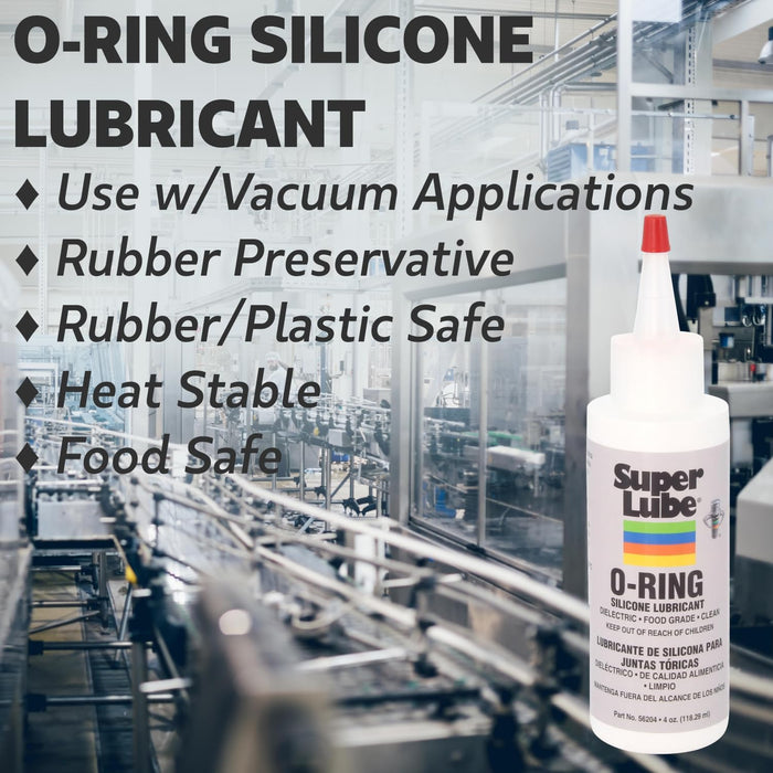 Super Lube O-Ring Silicone Lubricant, Clear