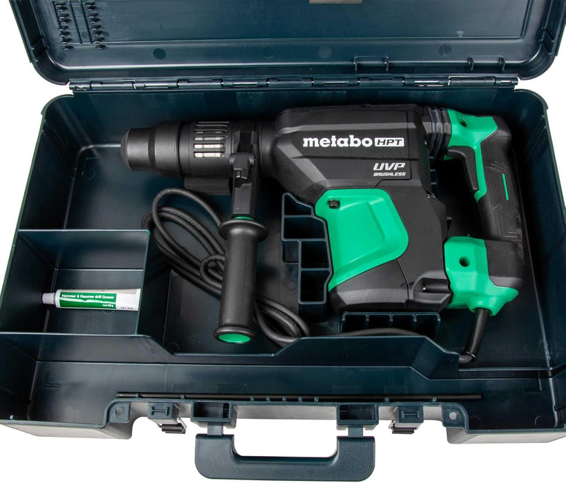 Metabo HPT Rotary Hammer | 1-9/16-Inch SDS Max | AC Brushless Motor | 4 Speed Modes | User Vibration Protection | Reactive Force Control | DH40MEY2