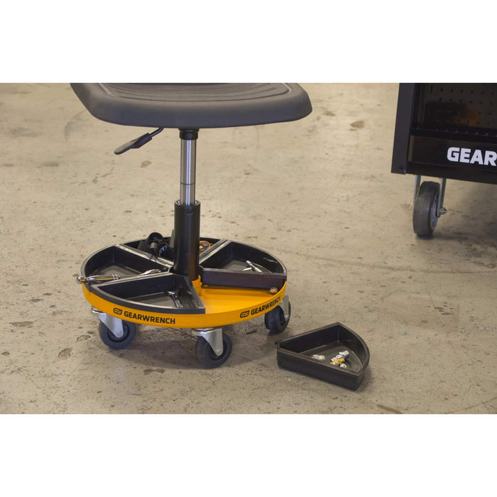 GEARWRENCH Adjustable Height Swivel Mechanics Seat, 18" To 22"