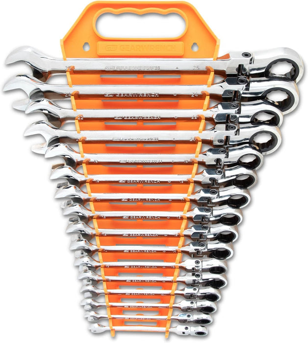 GEARWRENCH 16 Pc. Ratcheting Flex Combination Wrench Set, Metric | 9902D