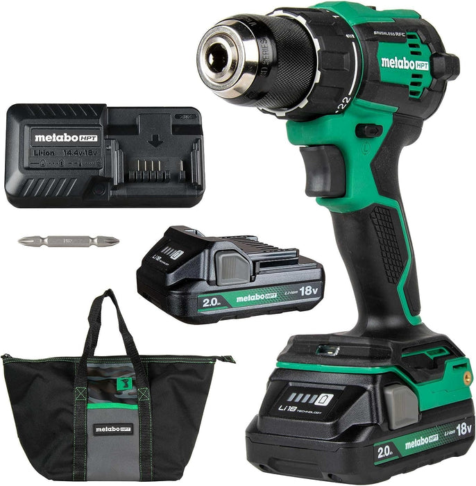 Metabo HPT 18V Multi-Volt Cordless Driver Drill Kit | 620 in-lbs. of Torque | DS18DEX