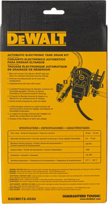 DeWALT Automatic Electronic Tank Drain Kit