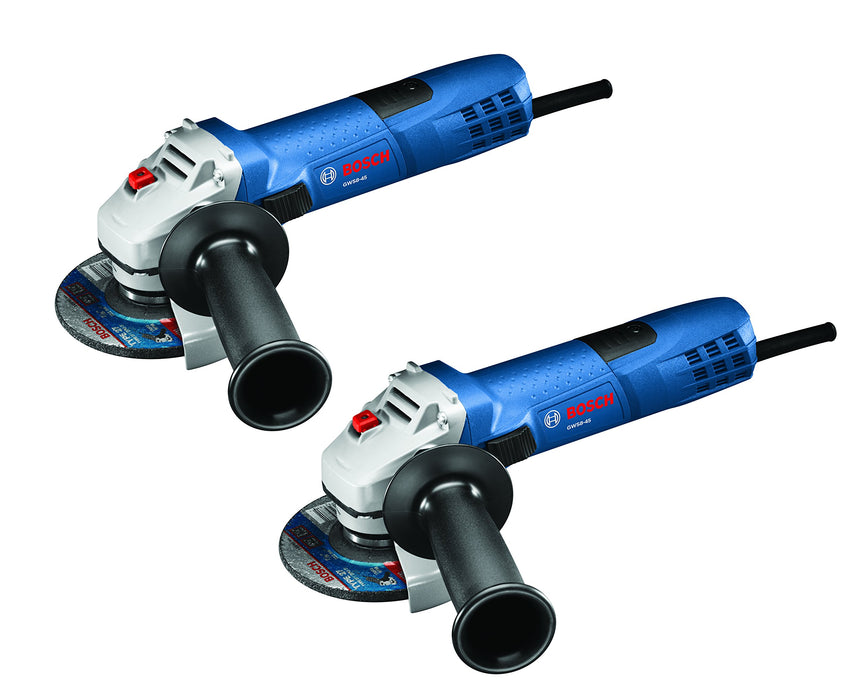 Bosch GWS8-45-2P 4-1/2" Small Angle Grinder (2 pack), Blue