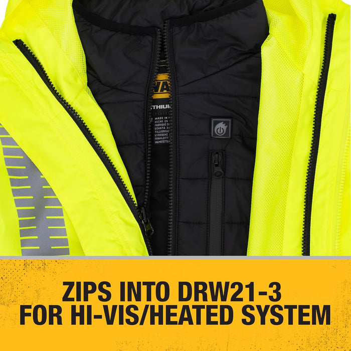 DEWALT (DCHV095BD1) Cold Weather Men's Heated Puffer Vest Kit with Battery - Black, Size S