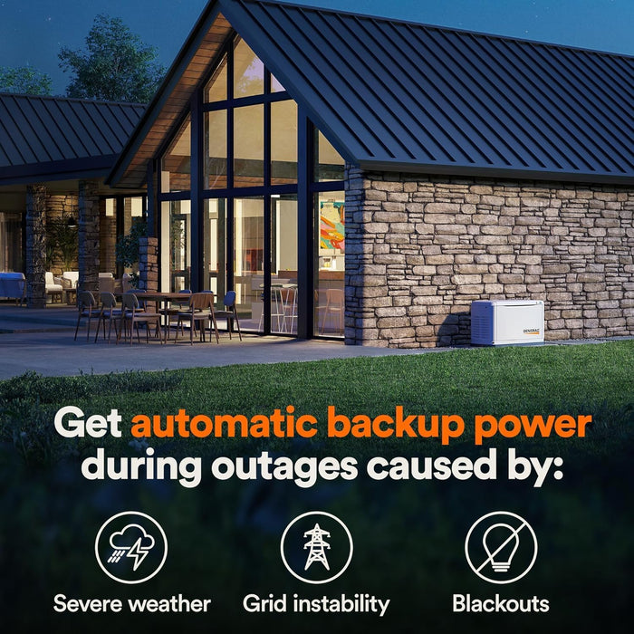 Generac 7042 22kW Air Cooled Guardian Series Home Standby Generator - Comprehensive Protection - Smart Controls - Versatile Power - Wi-Fi Connectivity - Real-Time Updates