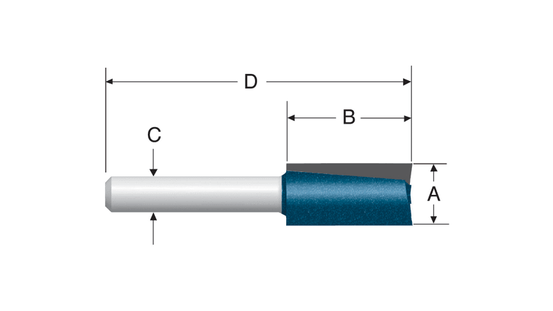 Bosch (85466M) 1-1/4 In. x 1-1/4 In. Carbide Tipped 2-Flute Straight Bit