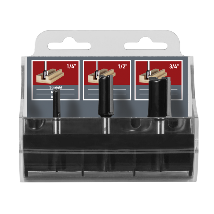 SKIL 3-Piece Carbide Straight Bit Set