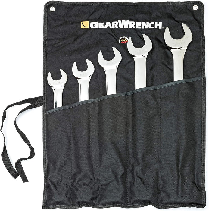 GEARWRENCH 5 Piece SAE 12 Point Long Pattern Combination Wrench Set | 81921