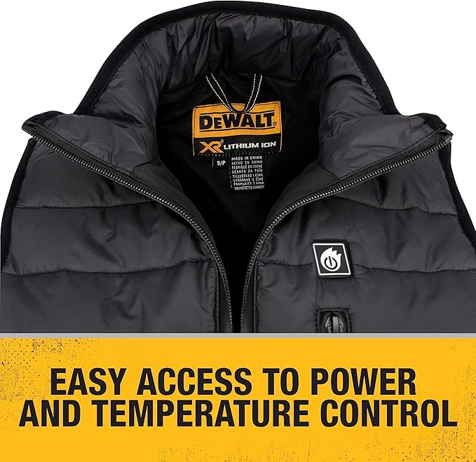 DEWALT (DCHV094D1-M) Womens Standard Lightweight Puffer Heated Vest Kit Black Medium