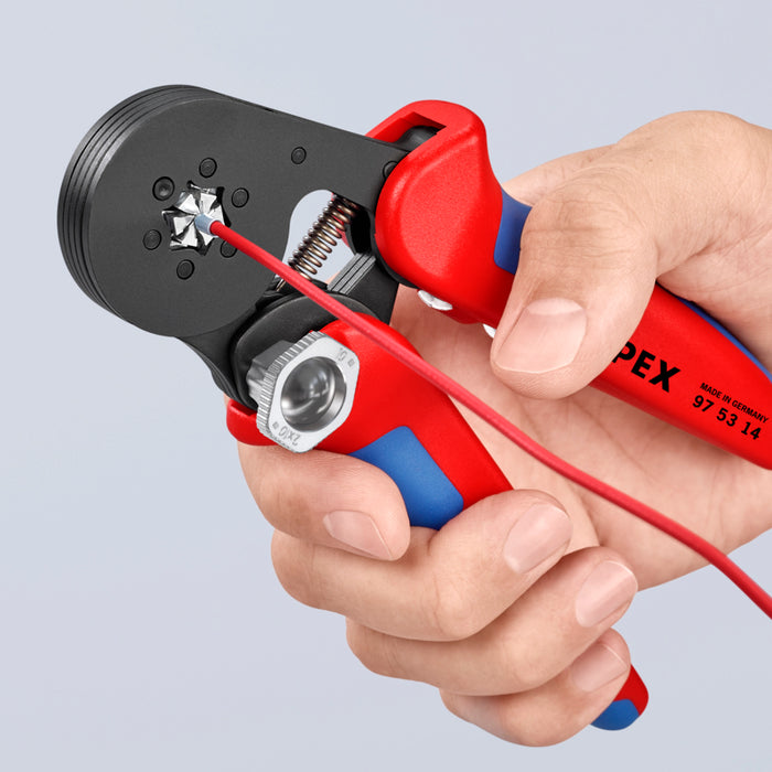 KNIPEX 7-1/4" Self-Adjusting Crimping Pliers For Wire Ferrules