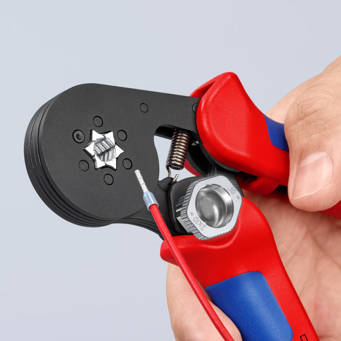 KNIPEX 7-1/4" Self-Adjusting Crimping Pliers For Wire Ferrules