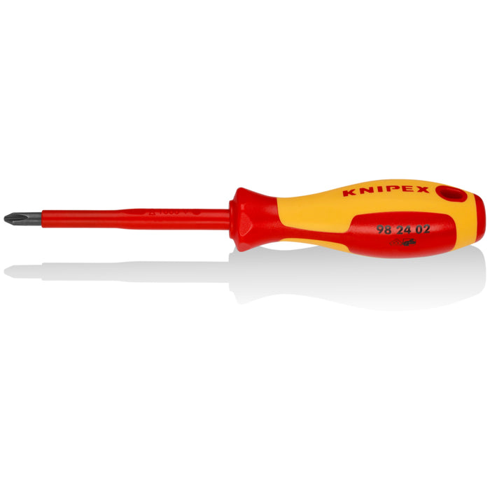 KNIPEX 4" Phillips Screwdriver, 1000V Insulated, P2