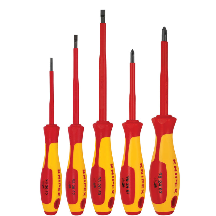 KNIPEX 5-Piece Screwdriver Set-1000V Insulated