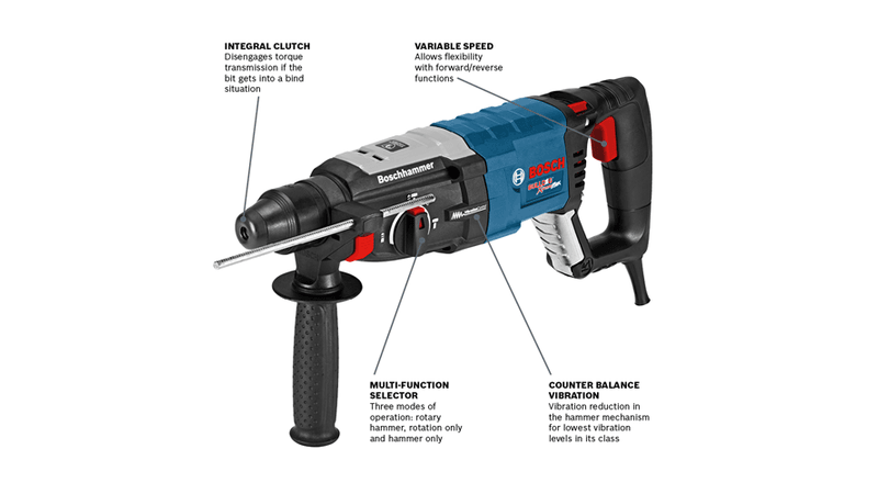 Bosch (GBH2-28L) SDS-plus Bulldog Xtreme Max 1-1/8 In. Rotary Hammer