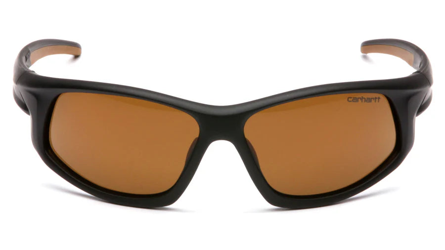 Pyramex Carhartt Ironside Safety Glasses, Retail Clamshell Packaging, Black/Tan Frame, Sandstone Bronze Anti-Fog Lens