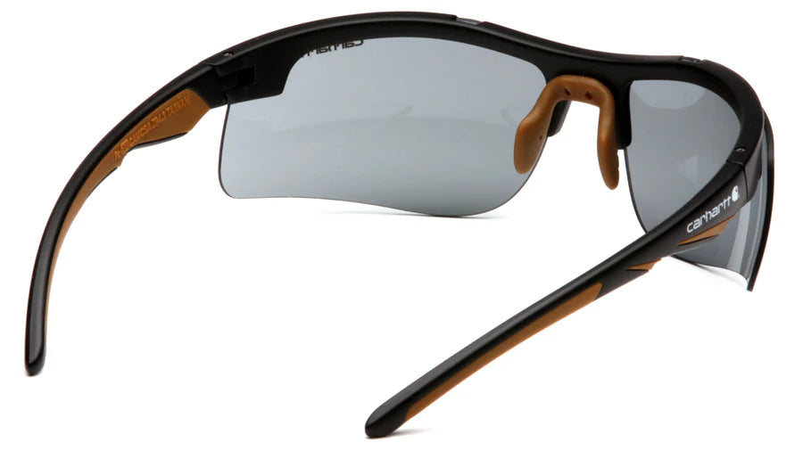 Pyramex Carhartt Gray Safety Glasses, Anti-Fog, Scratch-Resistant, Half-Frame Medium