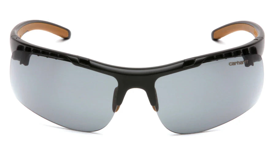 Pyramex Carhartt Gray Safety Glasses, Anti-Fog, Scratch-Resistant, Half-Frame Medium