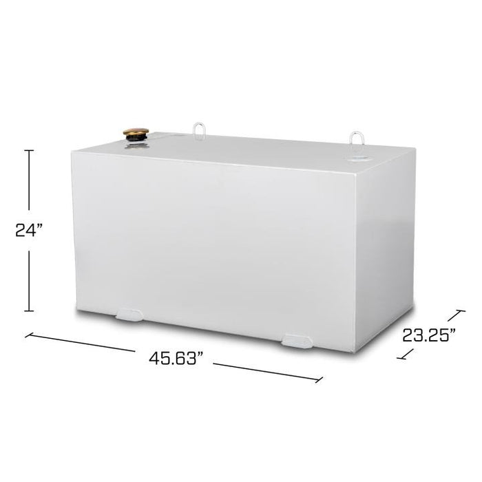 Crescent Jobox 100 Gallon White Rectangular Steel Liquid Transfer Tank for Trucks