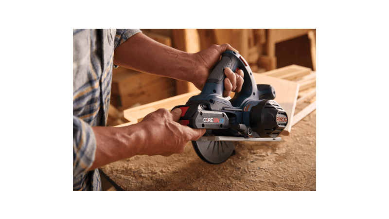 BOSCH CORE 18V 6-1/2 In. Blade Left-Handed Circular Saw Kit with (1) 4.0 Ah Compact Battery