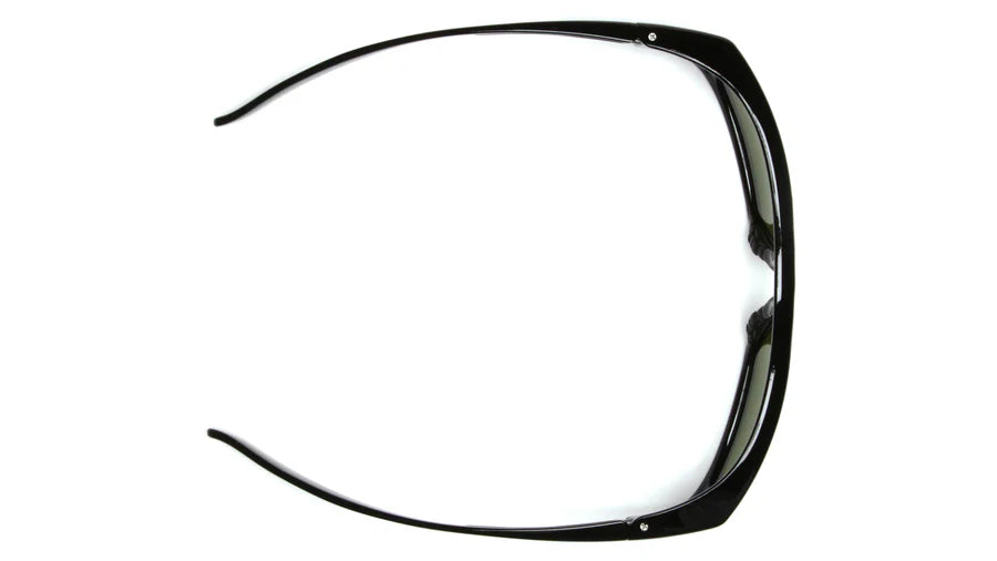 Pyramex Clear Safety Reader Glasses, Scratch-Resistant, Black Frame