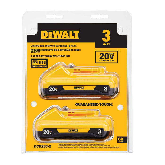 DeWALT (DCB230-2) 20V MAX Compact 3.0Ah Battery (2-Pack)