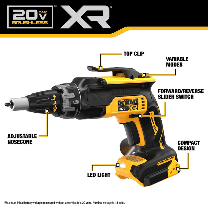 DeWALT 20V MAX XR Drywall Screwgun (Bare Tool)