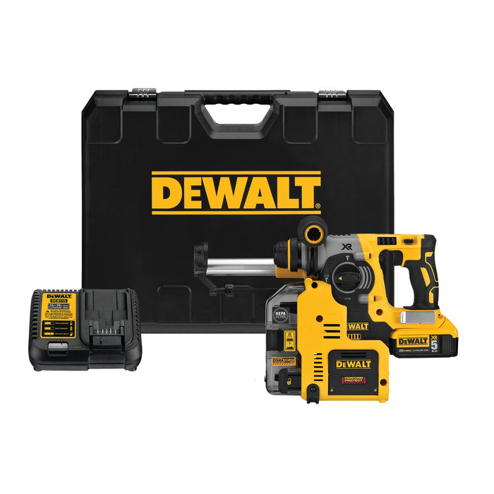 DeWALT 20V MAX XR Brushless 1 In. L-Shape SDS Plus Rotary Hammer Kit with On Board Dust Extractor