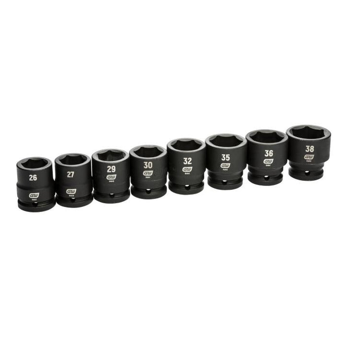 GEARWRENCH 8 Piece 3/4" Drive 6 Point Metric Impact Socket Set