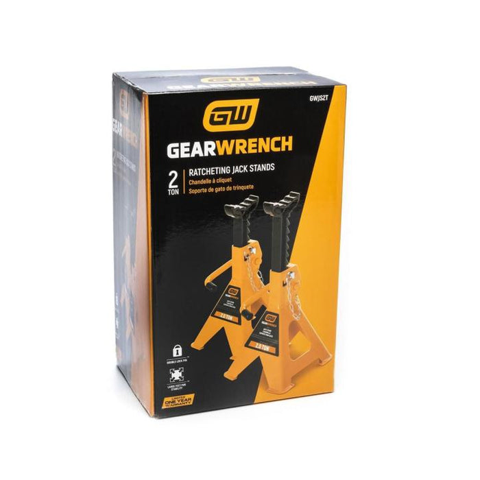 GEARWRENCH 2-Ton Ratcheting Jack Stands (Pack of 2)