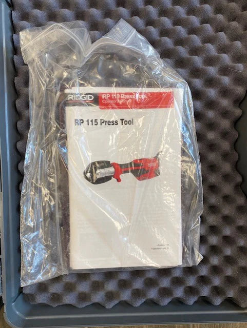 Ridgid RP 115 Mini Press Tool Kit with Pro-press Jaws 1/2 In-3/4 In (USED - NO BATTERY)