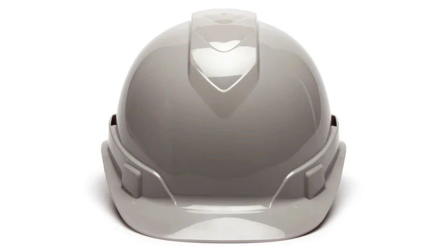 Pyramex Ridgeline Cap Style Hard Hat, Vented, 4-Point Ratchet Suspension, Gray