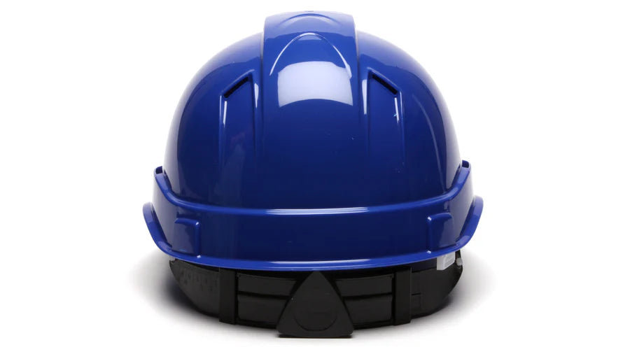 Pyramex Ridgeline Cap Style Hard Hat, Vented, 4-Point Ratchet Suspension, Blue