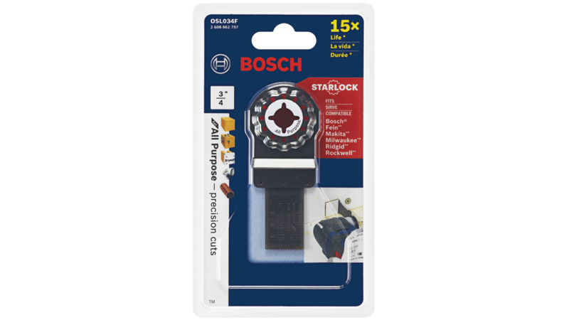 Bosch (OSL034F) 3/4 In. Starlock Oscillating Multi Tool Bi-Metal Plunge Cut Blade