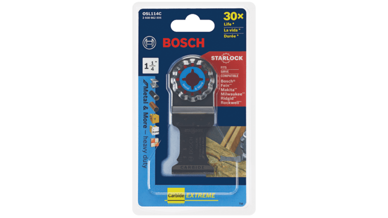 Bosch (OSL114C) 1-1/4 In. Starlock Oscillating Multi Tool Carbide Plunge Cut Blade