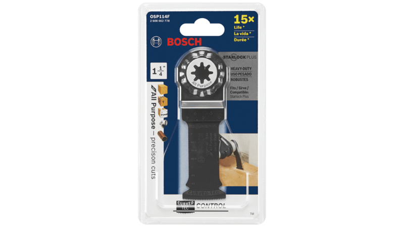 Bosch (OSP114F) 1-1/4 In. StarlockPlus Oscillating Multi Tool Bi-Metal Plunge Cut Blade
