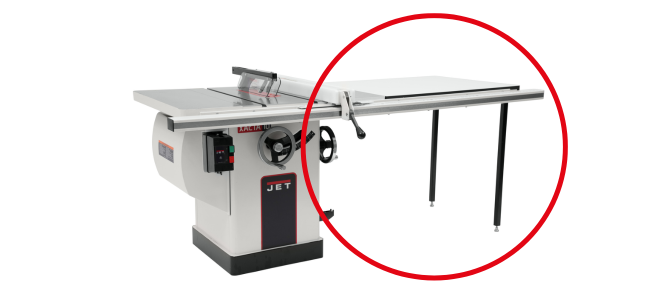 Jet ET-12TA, 29-1/8 Inch x 36 Inch Extension Table