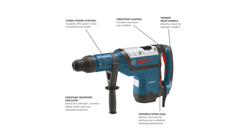 Bosch (RH850VC) SDS-max 1-7/8 In. Combination Hammer