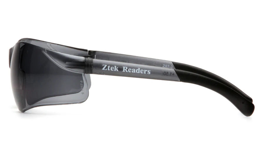 Pyramex Safety Ztek Readers Bifocal Safety Glasses Eye Protection, Gray Lens, 1.5 Diopters, One Size