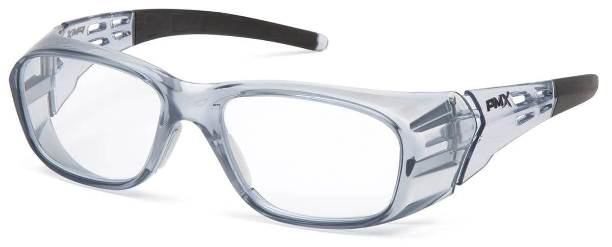 Pyramex Safety Emerge Plus Safety Reader Glasses - Clear Lens | Translucent Gray Frame