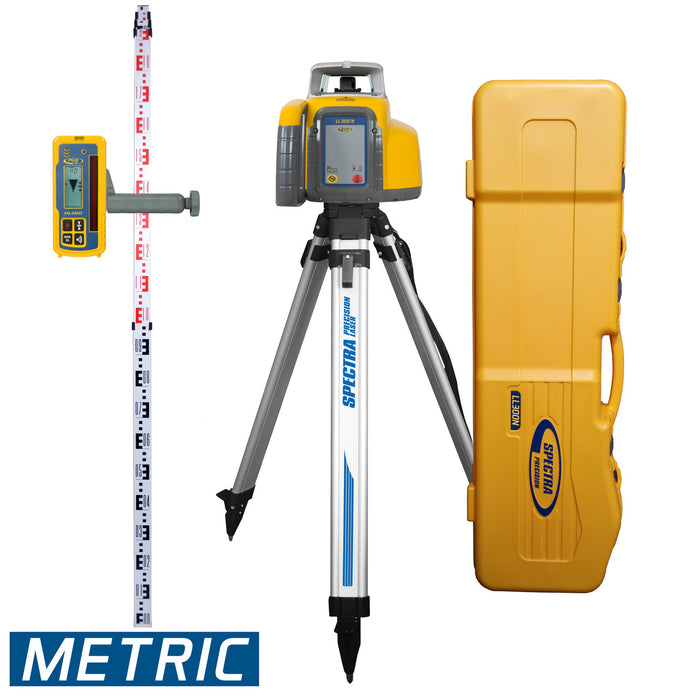 Spectra Precision Laser Package - 4.7 Meter Grade Rod/ Metric & Tripod Kit