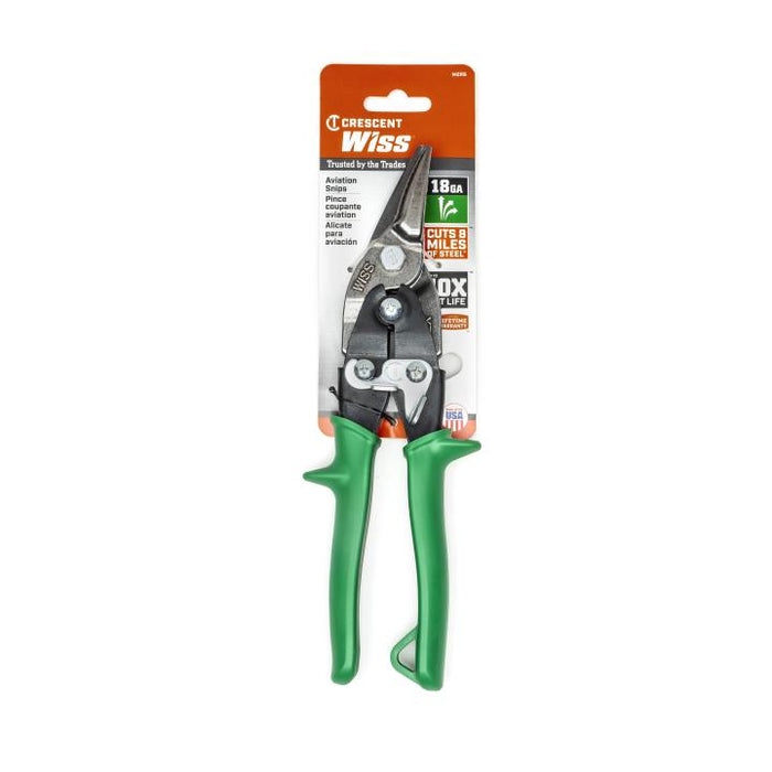 Crescent Wiss 9-3/4" Metal Master Compound Action Straight and Right Cut Aviation Snips