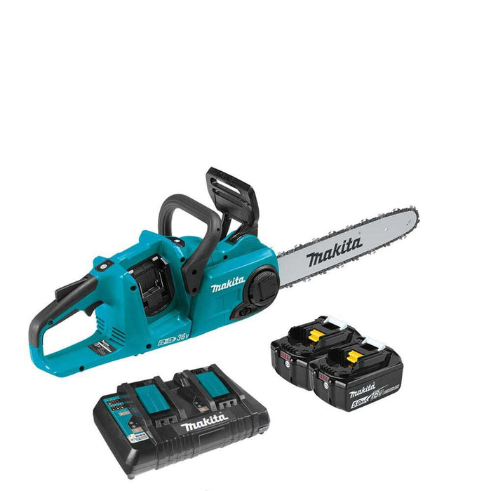 Makita 36V (18V X2) LXT Brushless 14" Chain Saw Kit with 4 Batteries