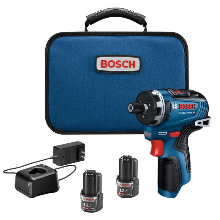 BOSCH 12V Max 1/4 In. Hex Two-Speed Screwdriver Kit