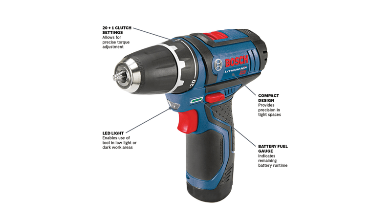 BOSCH 12V (PS31-2A) Max 3/8 In. Drill/Driver Kit